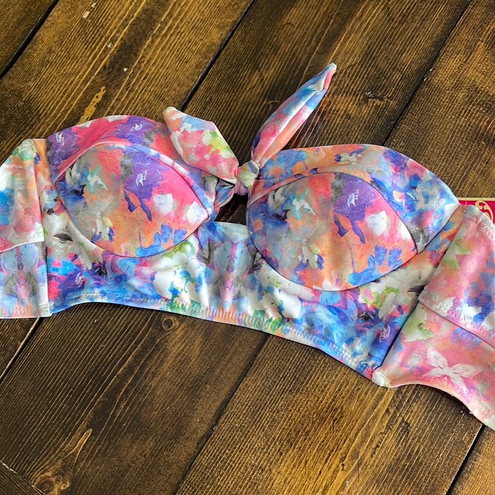 Watercolor bikini top